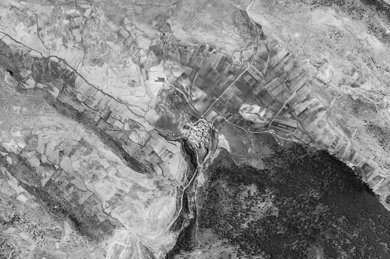 Ortofoto de 1956-1957 del núcleo de Cueva del Hierro