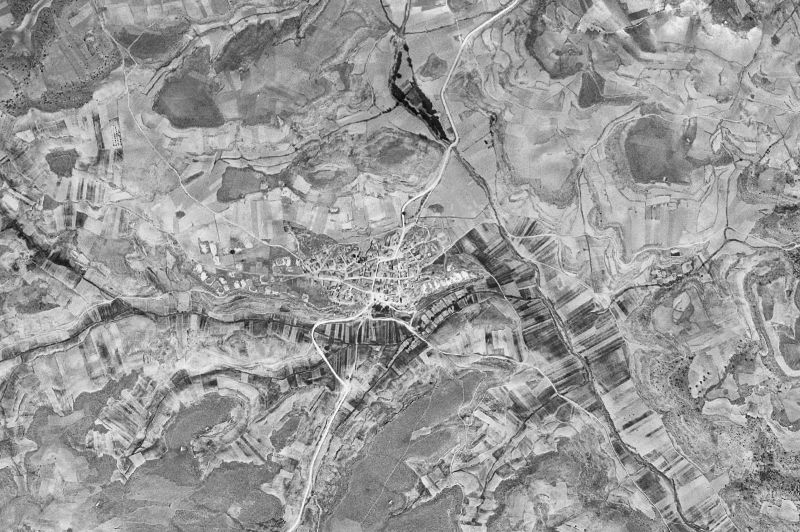 Ortofoto de 1956-1957 del núcleo de Fresneda de Altarejos