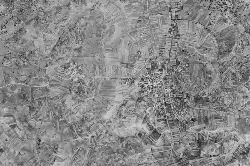 Ortofoto de 1956-1957 del núcleo de La Frontera