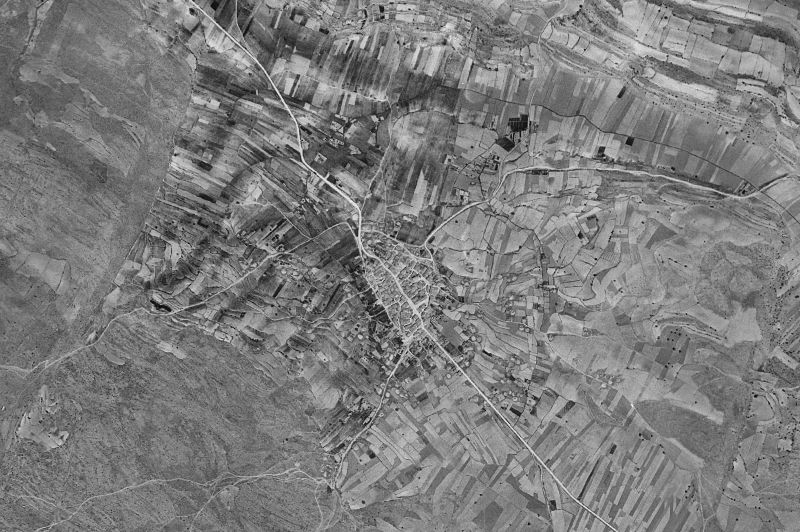 Ortofoto de 1956-1957 del núcleo de Fuentelespino de Moya