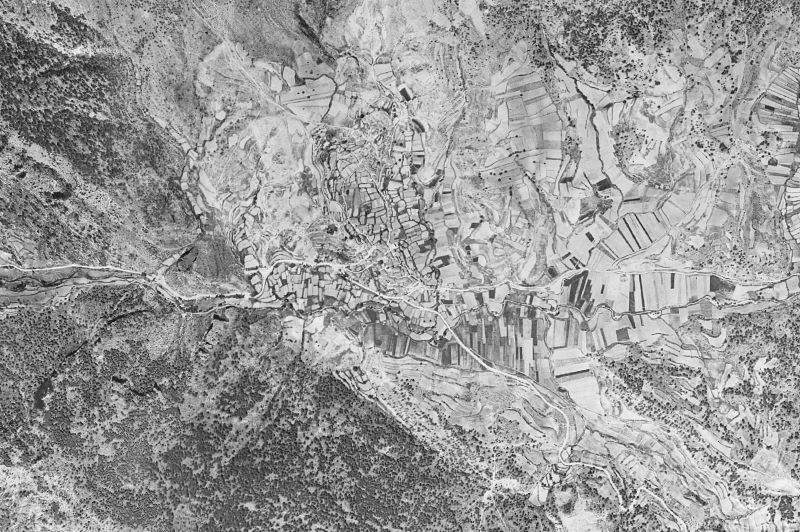 Ortofoto de 1956-1957 del núcleo de Fuertescusa