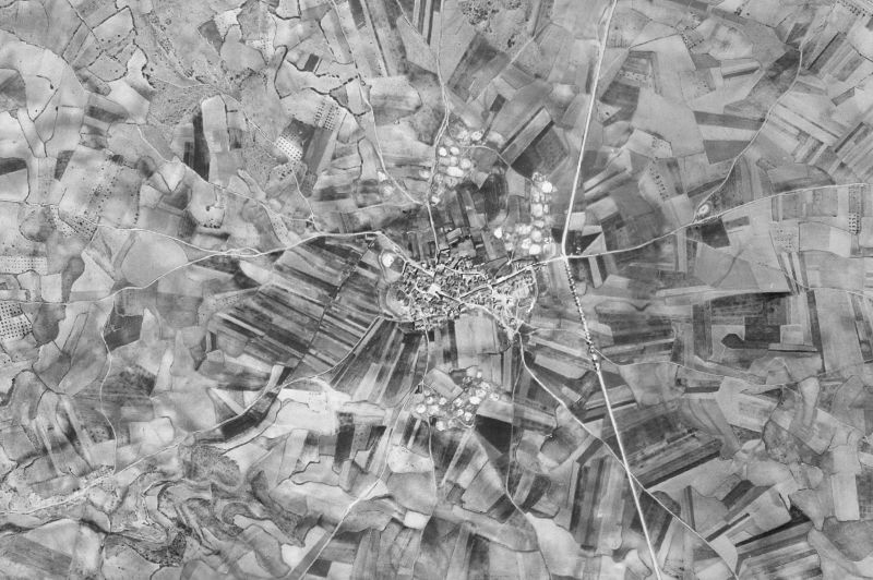 Ortofoto de 1956-1957 del núcleo de Gabaldón