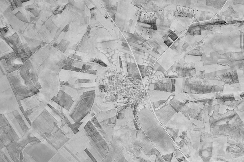 Ortofoto de 1956-1957 del núcleo de La Hinojosa