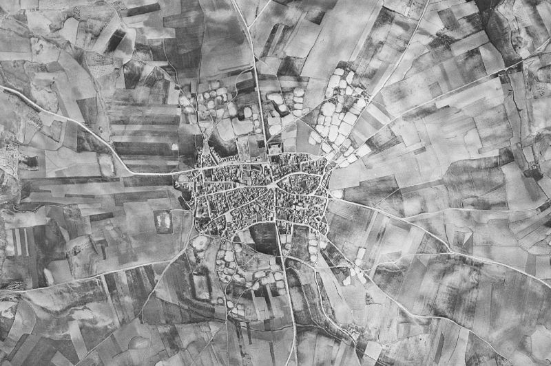 Ortofoto de 1956-1957 del núcleo de Los Hinojosos