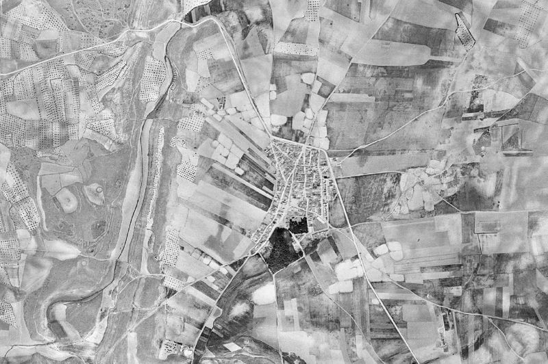 Ortofoto de 1956-1957 del núcleo de Hontanaya