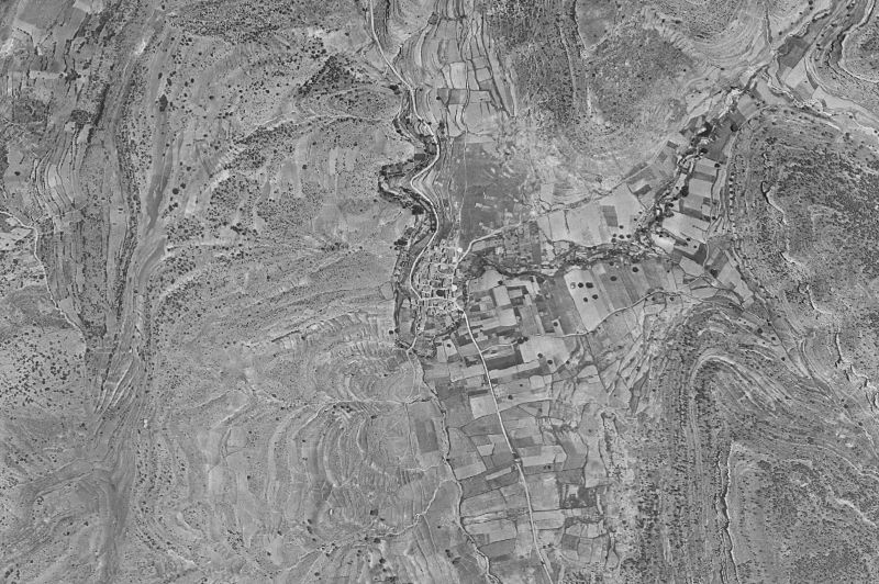 Ortofoto de 1956-1957 del núcleo de Huérguina