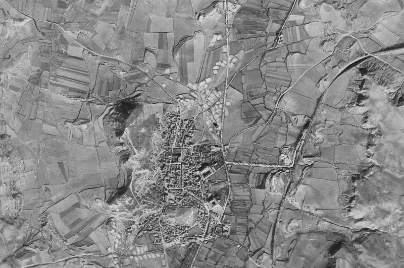 Ortofoto de 1956-1957 del núcleo de Huete