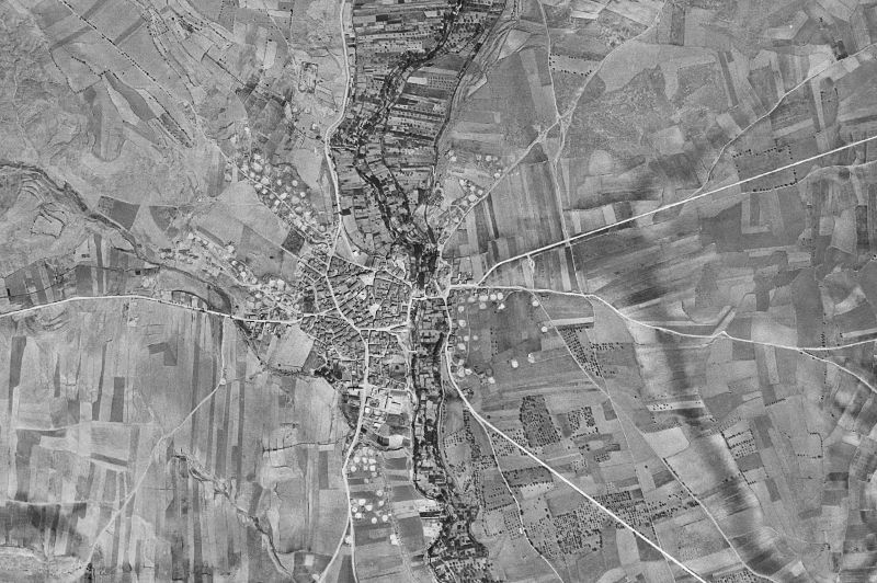 Ortofoto de 1956-1957 del núcleo de Landete