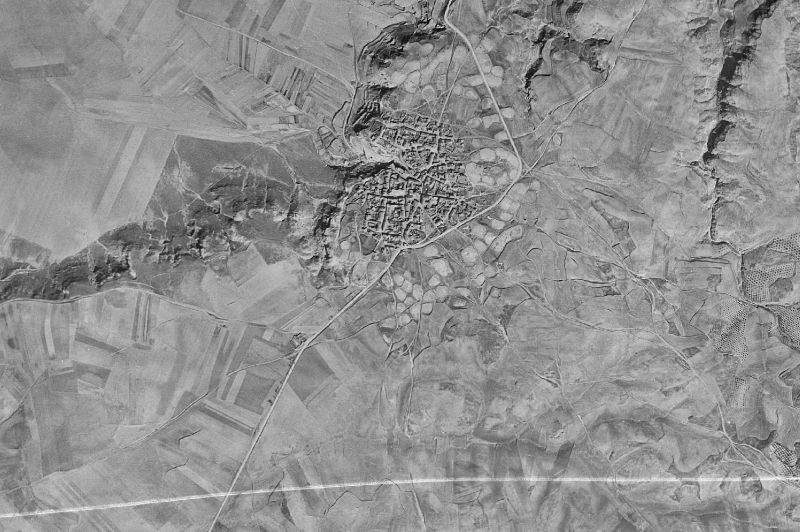 Ortofoto de 1956-1957 del núcleo de Leganiel