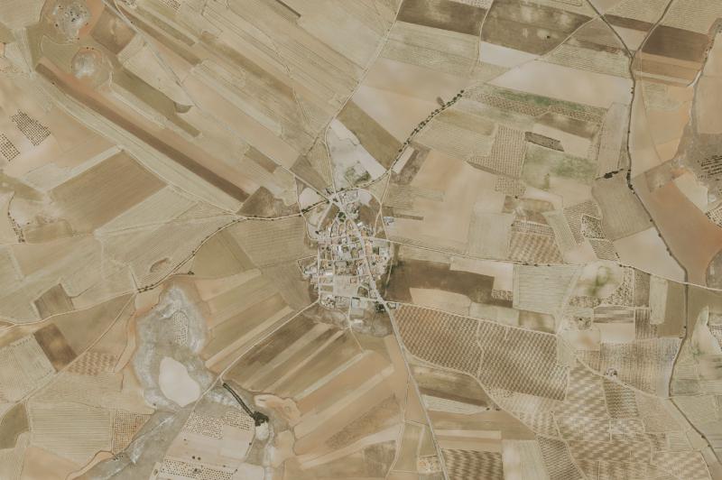 Ortofoto actual del núcleo de Monreal del Llano