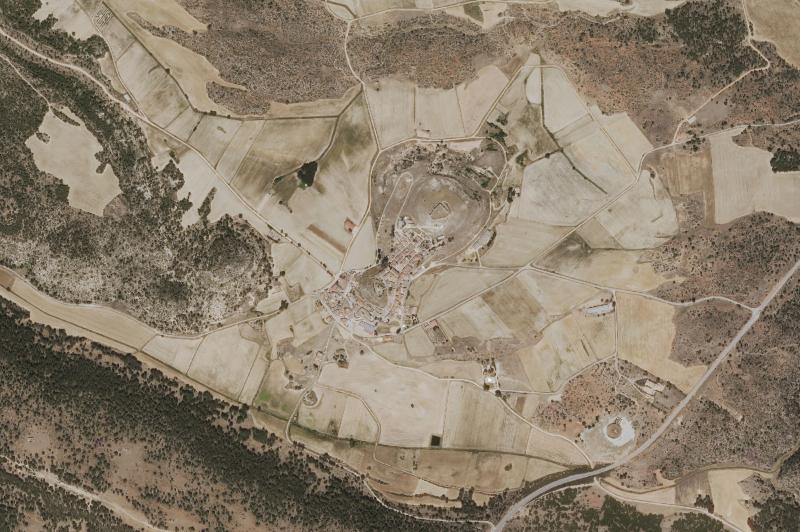 Ortofoto actual del núcleo de Monteagudo de las Salinas