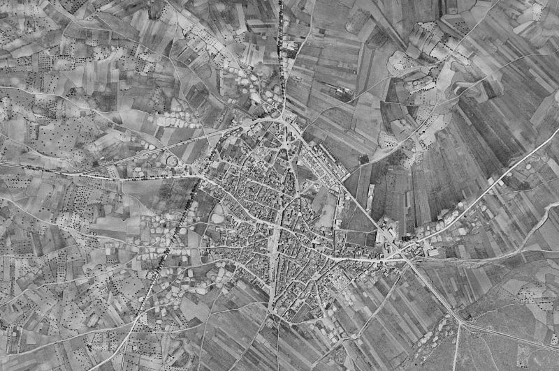 Ortofoto de 1956-1957 del núcleo de Motilla del Palancar