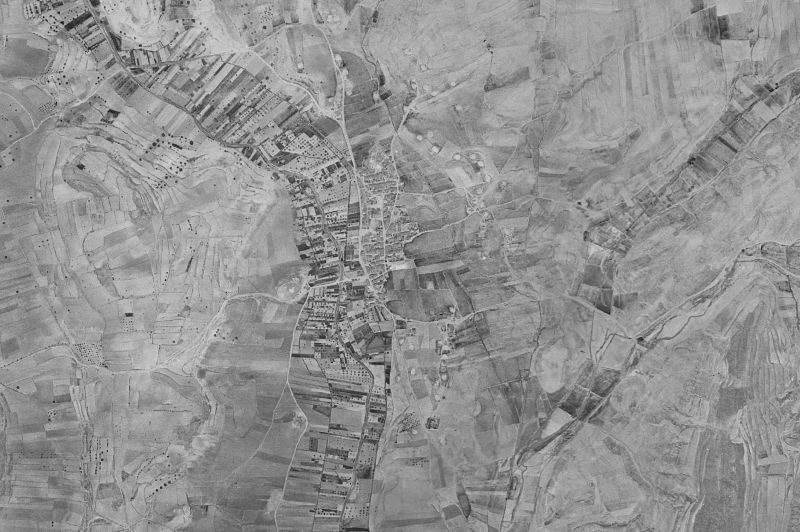Ortofoto de 1956-1957 del núcleo de Moya