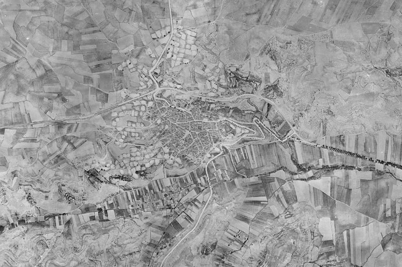Ortofoto de 1956-1957 del núcleo de Olivares de Júcar