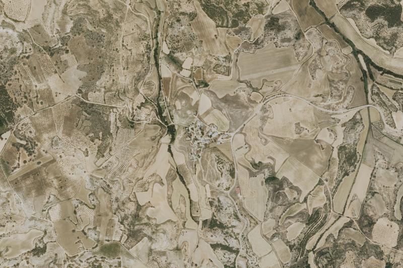 Ortofoto actual del núcleo de Olmedilla de Eliz