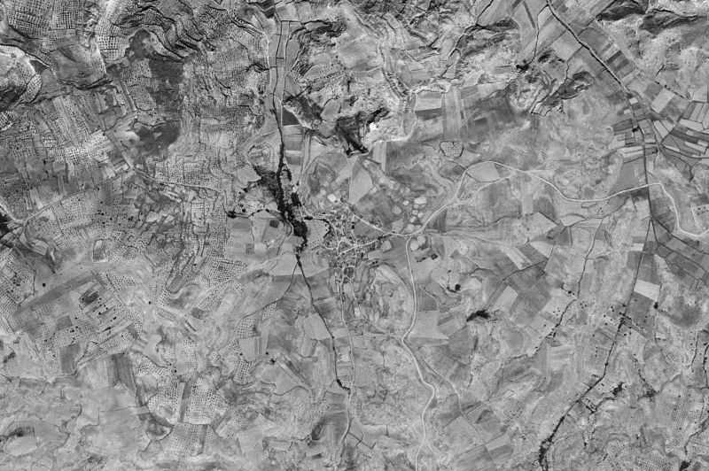 Ortofoto de 1956-1957 del núcleo de Olmedilla de Eliz
