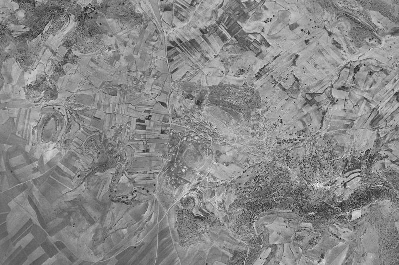 Ortofoto de 1956-1957 del núcleo de Pajarón