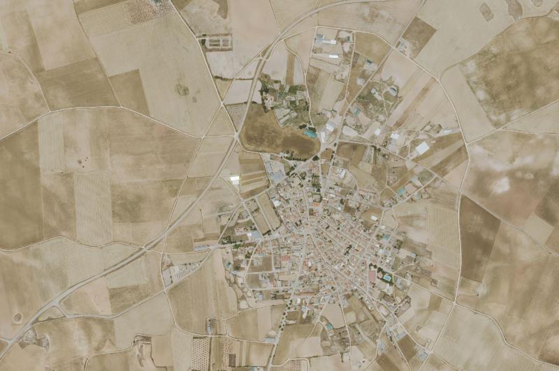 Ortofoto actual del núcleo de Palomares del Campo