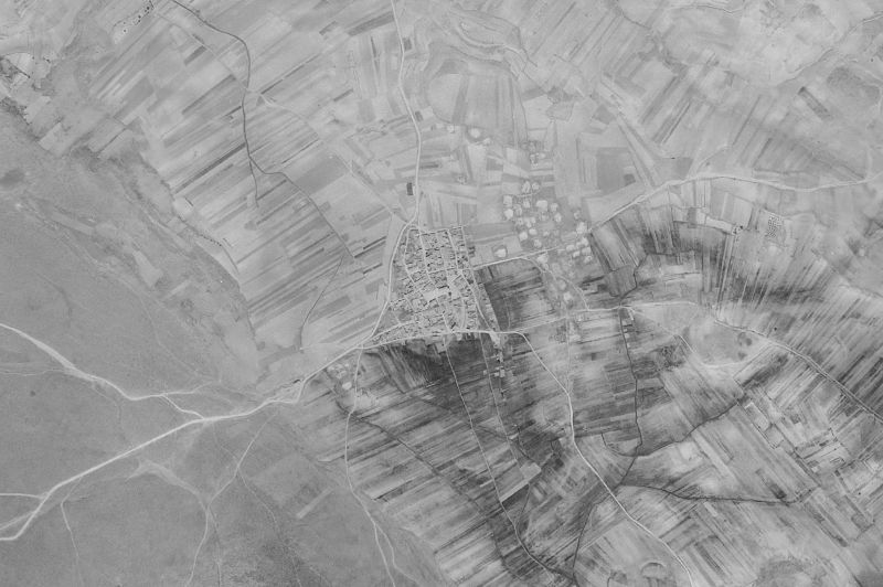 Ortofoto de 1956-1957 del núcleo de La Parra de las Vegas