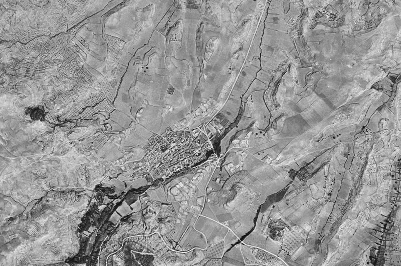 Ortofoto de 1956-1957 del núcleo de La Peraleja