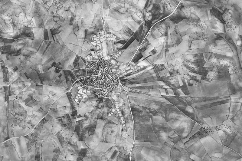 Ortofoto de 1956-1957 del núcleo de Pinarejo
