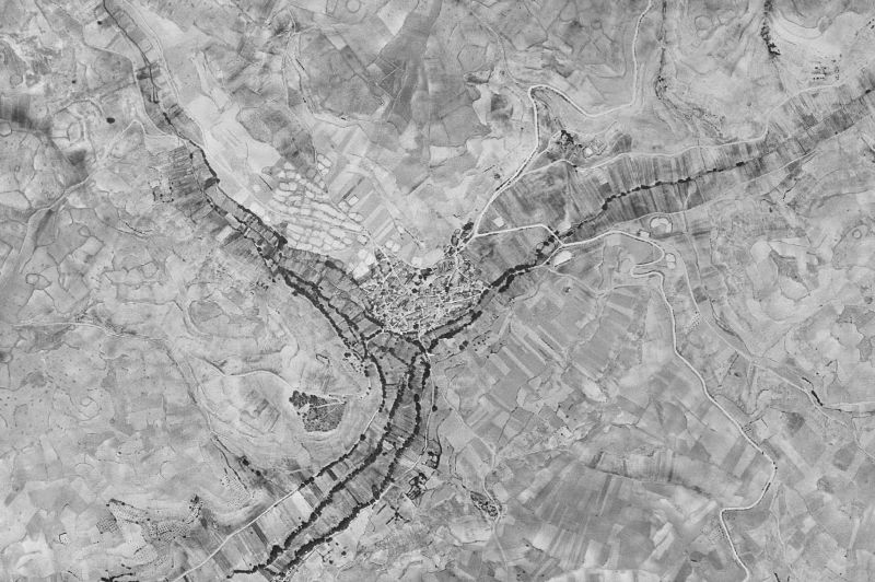 Ortofoto de 1956-1957 del núcleo de Pineda de Gigüela