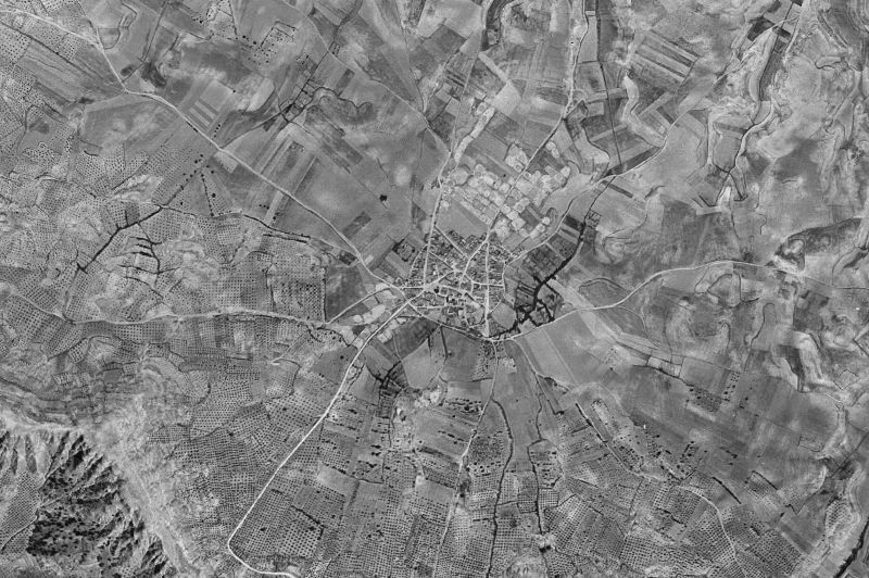 Ortofoto de 1956-1957 del núcleo de Portalrubio de Guadamejud