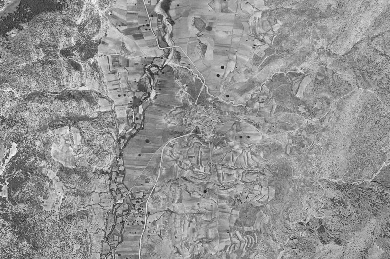 Ortofoto de 1956-1957 del núcleo de Portilla