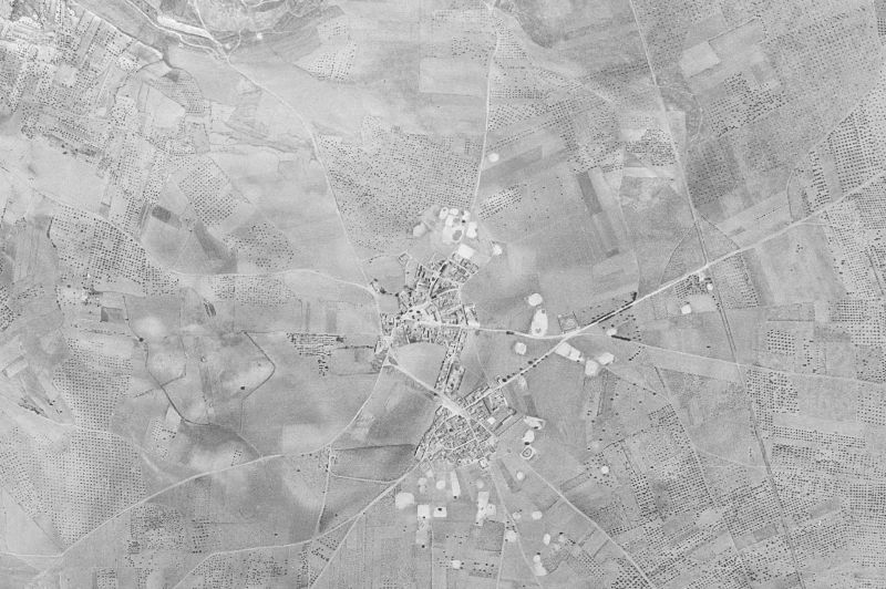 Ortofoto de 1956-1957 del núcleo de Pozoamargo