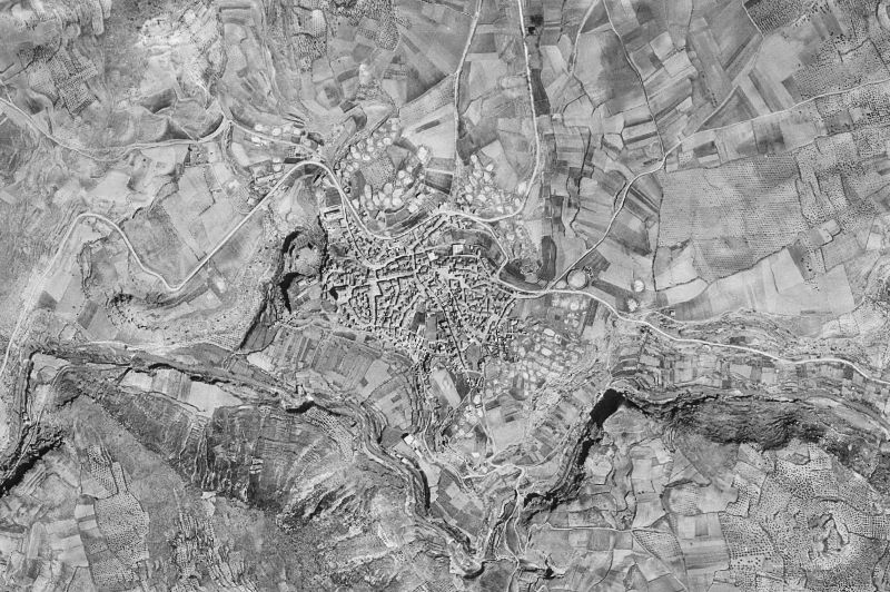 Ortofoto de 1956-1957 del núcleo de Priego