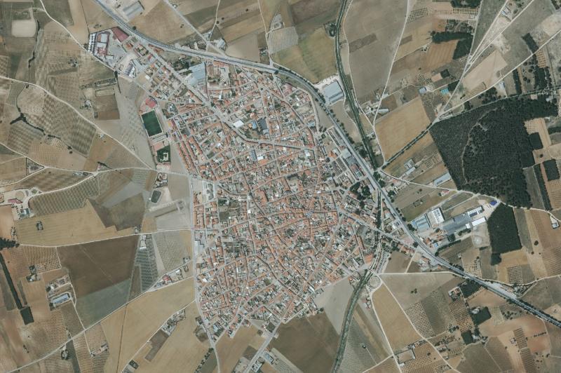 Ortofoto actual del núcleo de El Provencio