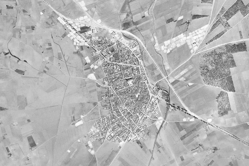 Ortofoto de 1956-1957 del núcleo de El Provencio