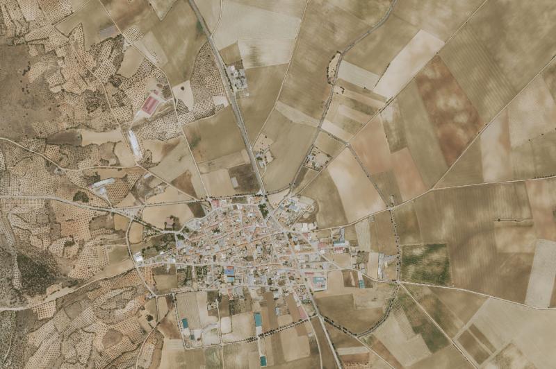 Ortofoto actual del núcleo de Puebla de Almenara