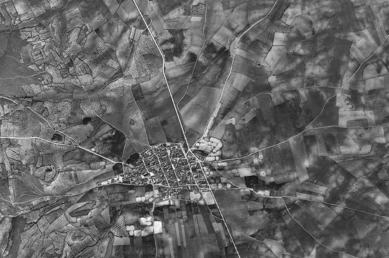 Ortofoto de 1956-1957 del núcleo de Puebla de Almenara