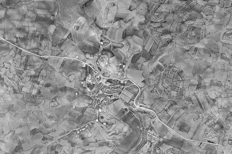 Ortofoto de 1956-1957 del núcleo de Puebla del Salvador