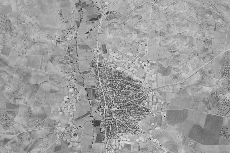 Ortofoto de 1956-1957 del núcleo de Quintanar del Rey