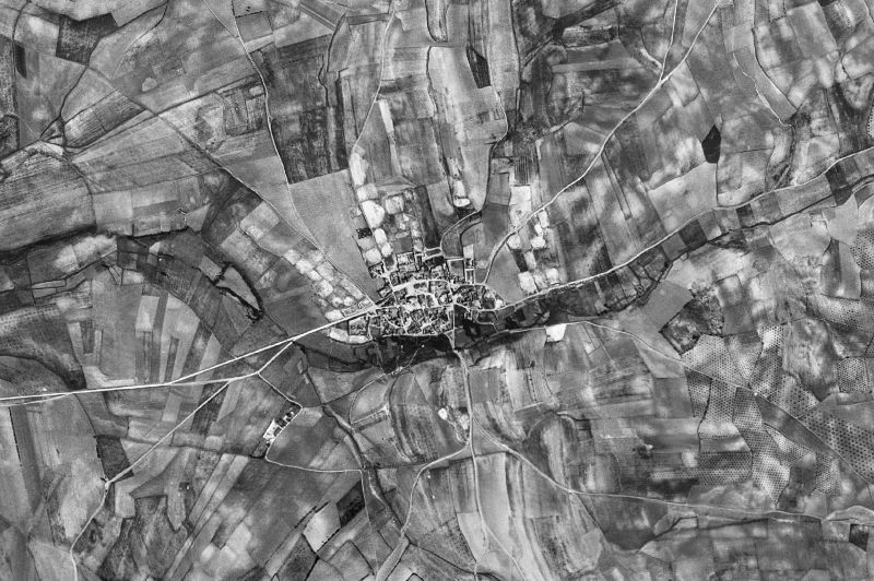 Ortofoto de 1956-1957 del núcleo de Rozalén del Monte