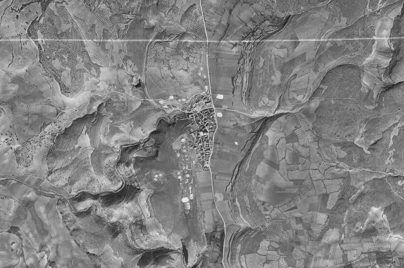 Ortofoto de 1956-1957 del núcleo de Saceda-Trasierra