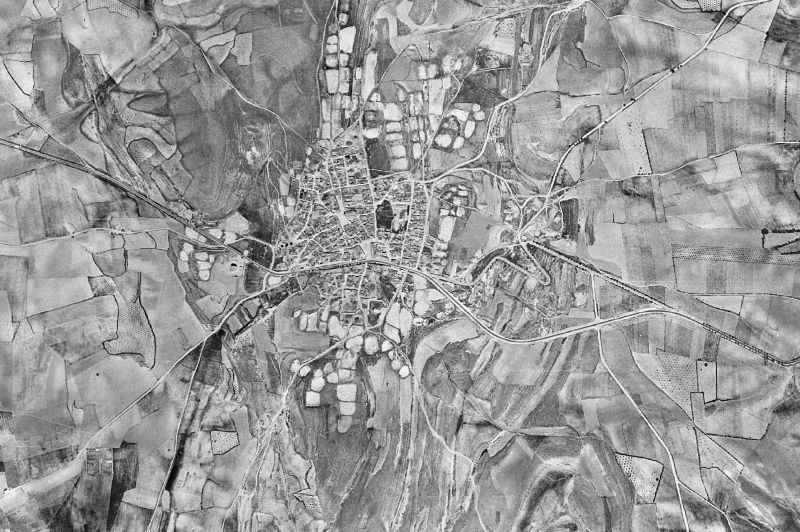 Ortofoto de 1956-1957 del núcleo de Saelices