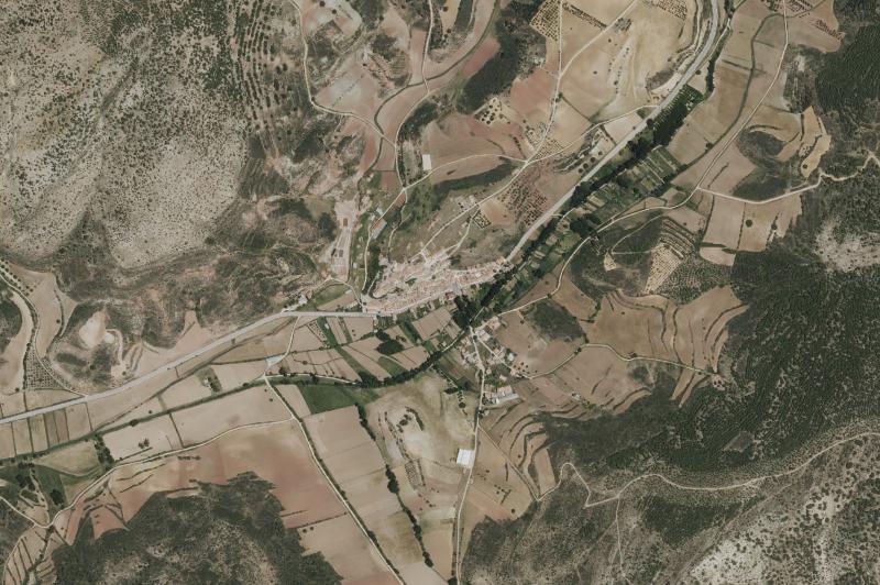 Ortofoto actual del núcleo de Salinas del Manzano