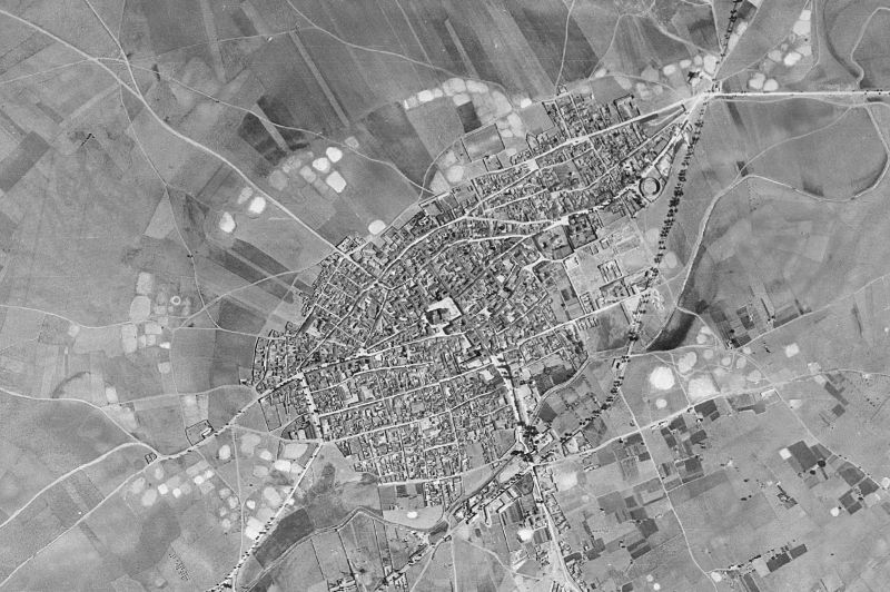 Ortofoto de 1956-1957 del núcleo de San Clemente