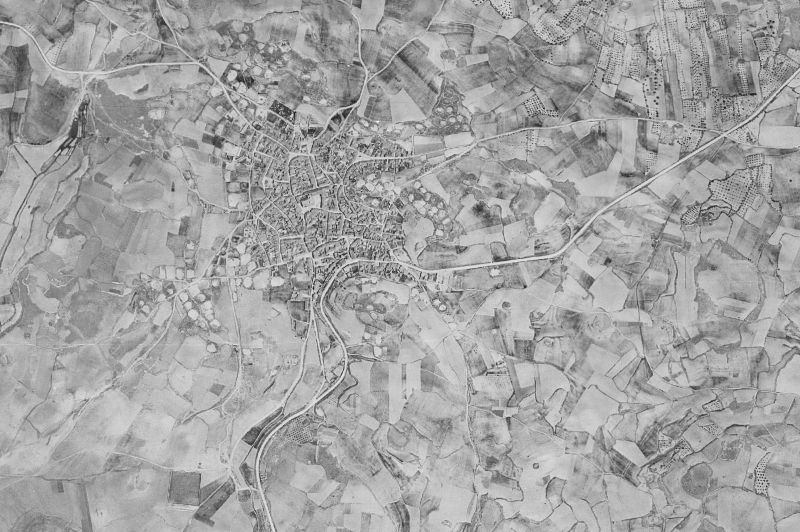 Ortofoto de 1956-1957 del núcleo de San Lorenzo de la Parrilla