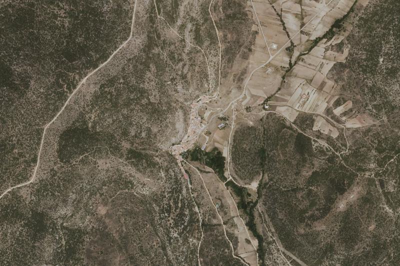 Ortofoto actual del núcleo de San Martín de Boniches