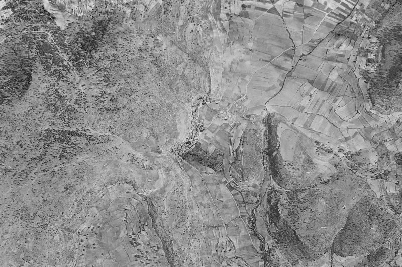 Ortofoto de 1956-1957 del núcleo de San Martín de Boniches