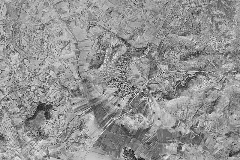 Ortofoto de 1956-1957 del núcleo de San Pedro Palmiches