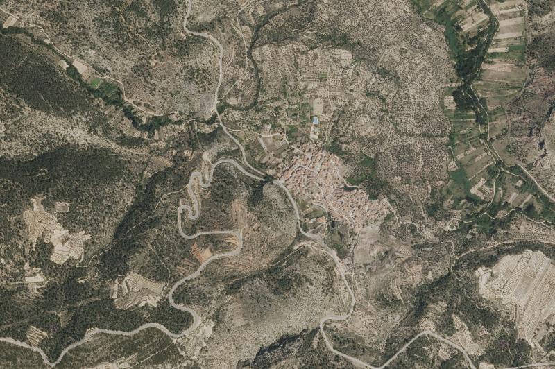 Ortofoto actual del núcleo de Santa Cruz de Moya
