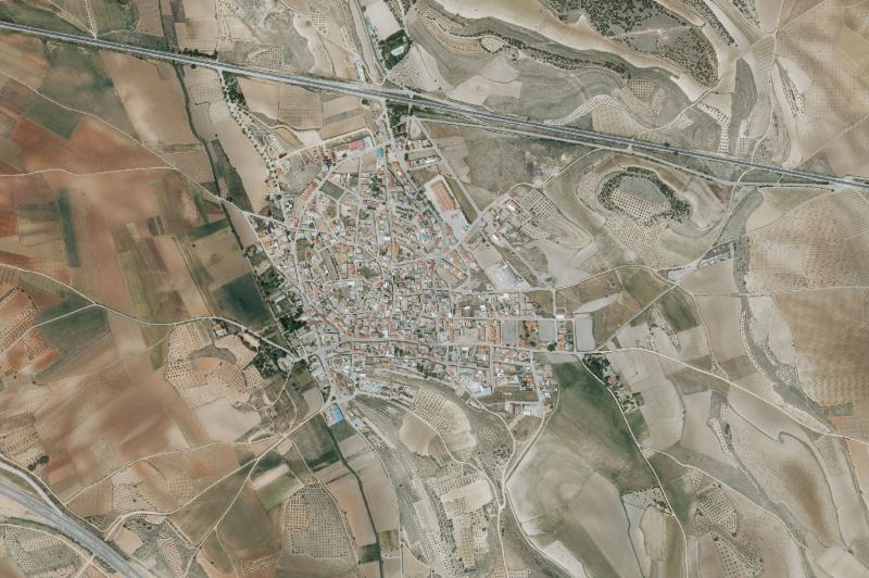 Ortofoto actual del núcleo de Santa María de los Llanos