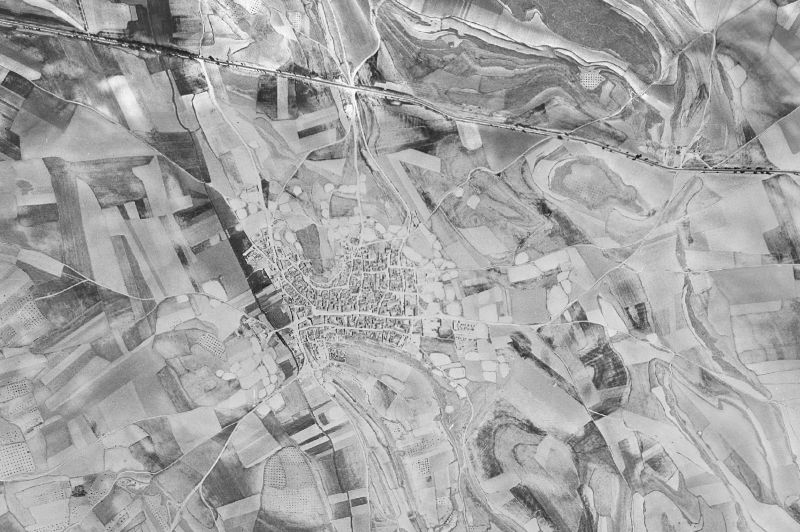 Ortofoto de 1956-1957 del núcleo de Santa María de los Llanos