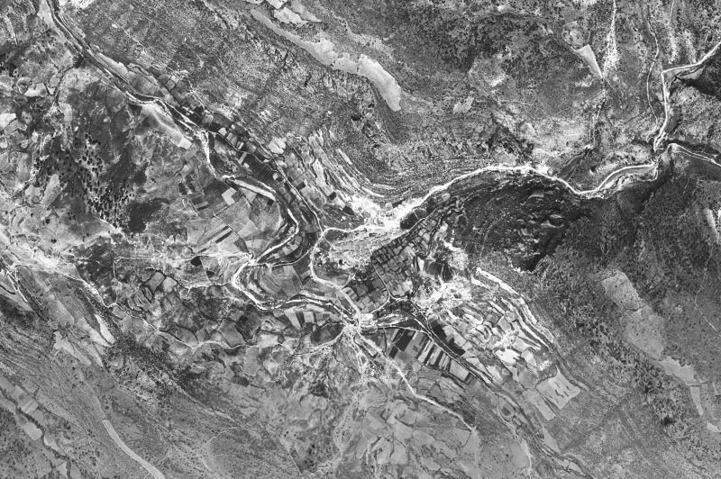 Ortofoto de 1956-1957 del núcleo de Santa María del Val