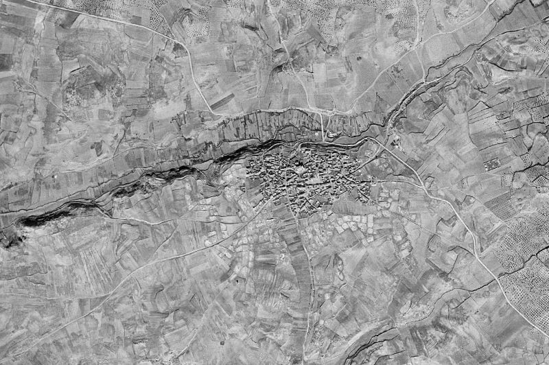 Ortofoto de 1956-1957 del núcleo de Tinajas